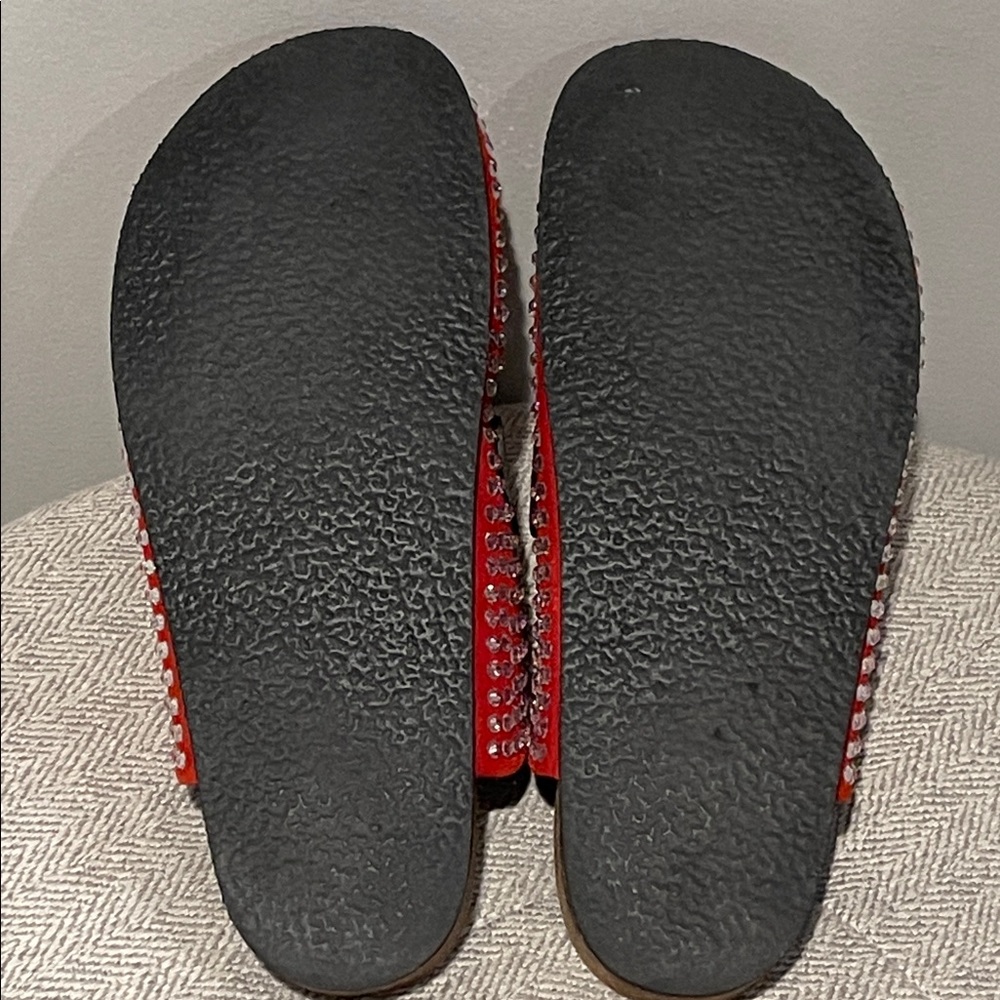 JW Anderson Suedekid Red Crystal Loafers size 38 - Picture 8 of 12